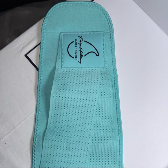 Paige Hathaway Waist Trimmer Belt XS Tiffany Blue Adjustable Compression - Picture 7 of 10